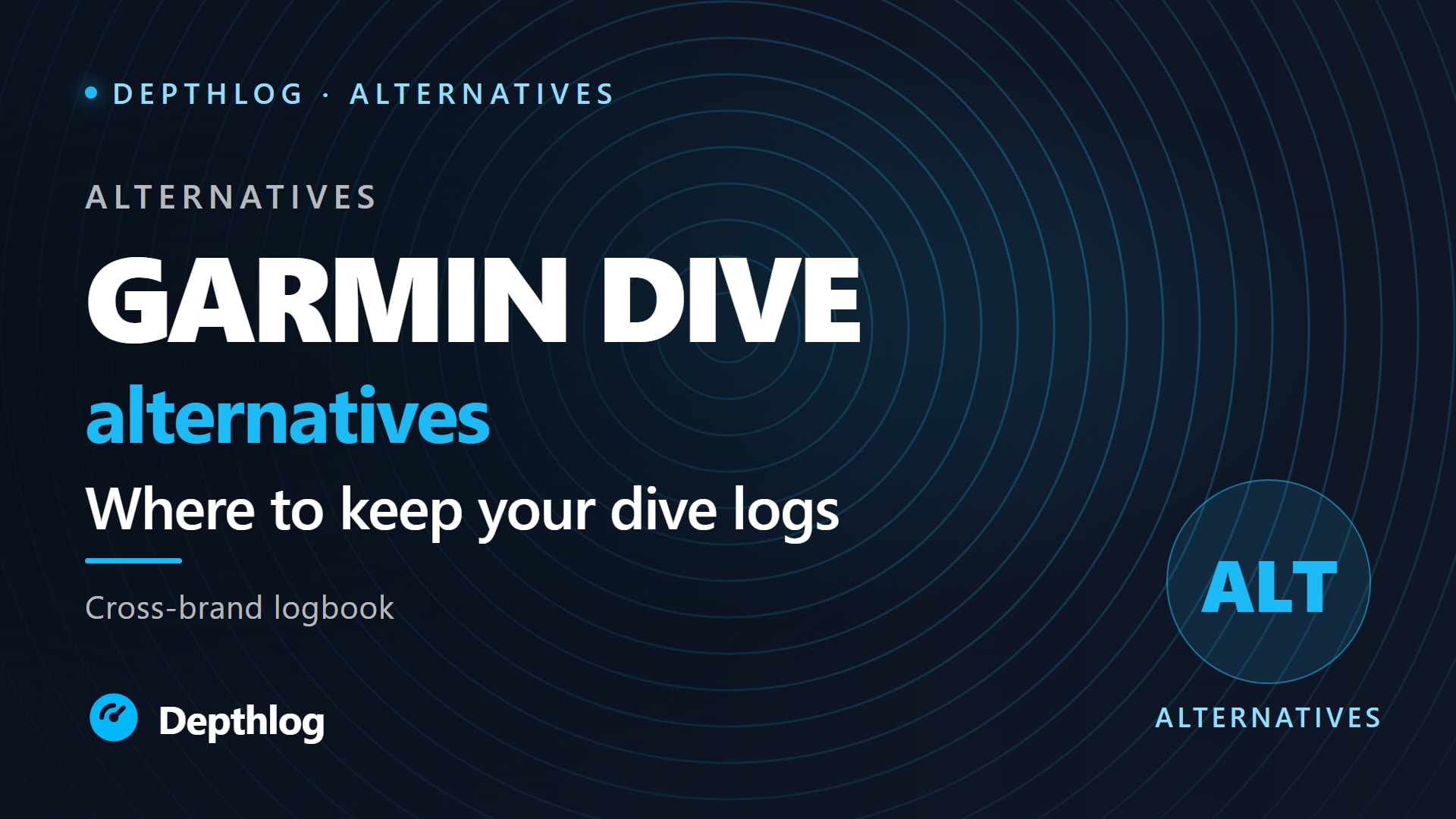 Garmin Dive alternatives: where to keep your dive logs